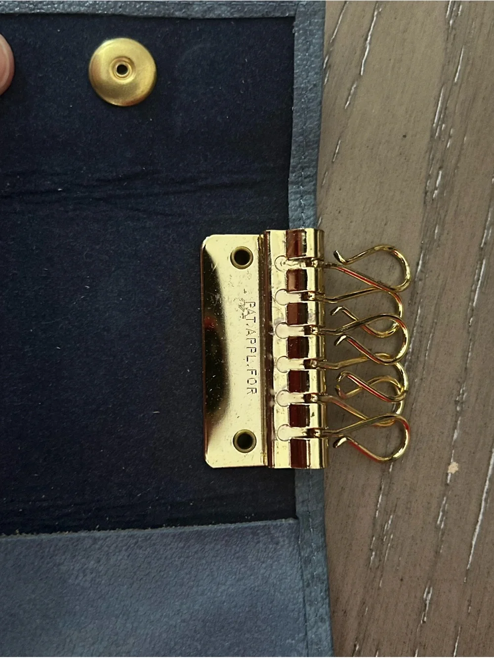 Buxton Key/ Card holder Blue Vintage Leather